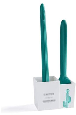 RUTAVM Toilette Brosse Brosse de Toilette Forme de Cactus Brosse de Toilette Manche Long Brosse de Toilette Souple Brosse de Nettoyage de Salle de Bain Brosse Murale pour Salle de Bain