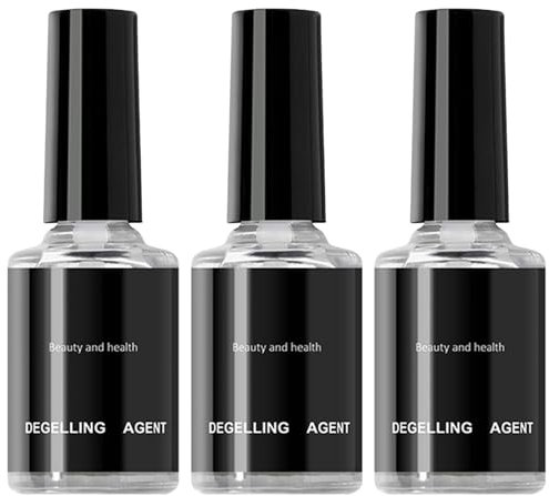 Nail Glue Remover False Nail Remover 10ML Press on Nail Remover Quaick Nail Glue Remover for False Nails Tip Acrylic Off Can't Remove Gel Nail Polish 3Pcs