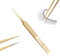NAGARAKU Pince Microfibre Isolation Cils Pince à Épiler Précision à Pointe En Fibre Pince Séparatrice Fine 5cm Antistatique Antidérapante Acier Inoxydable Pointue Séparés Droite Fiber Tweezer (AG-01)