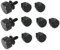 Biwwubik 10 Pièces/Lot UNC6-32 M3.5 Vis à Main Vis de Boîtier D'Ordinateur Vis Moletée à Tête Ronde pour Support GPU PSU Boîtier D'Ordinateur Vis de Panneau Latéral PC Assembler WaterCooling Noir