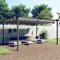 Homgoday Pavillon mit Ausziehbarem Pergola mit Schiebedach Pavillon Überdachung Gartenpavillon Terrassenüberdachung Terrassendach Dach UV-Schutz für Garten 4x3 m Anthrazit