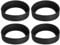 QUARKZMAN 4pcs Funda de Botella de Agua, Protector de Silicona Antideslizante para la Base de Botellas de Agua y Tazas, Color Negro (75mm)