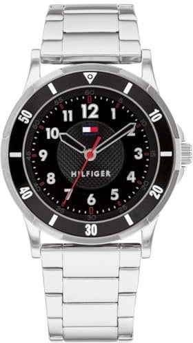 Tommy Hilfiger Jungen Analog Quarz Uhr mit Edelstahl Armband 1720042