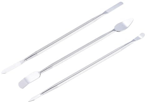 QUARKZMAN 3Pcs Mini Palanca de Metal Desmontador de Cabeza Plana de Acero Inoxidable para Reparación de Desmontaje de Teléfonos Móviles
