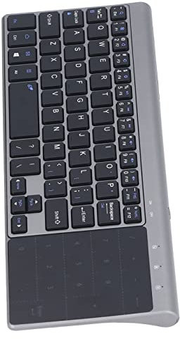 Akozon Tastiera, Tastiera Wireless Mini Portatile con Touchpad Tastierino Numerico per Computer TV Wireless 59 Tasti 2.4G Ultra Sottile
