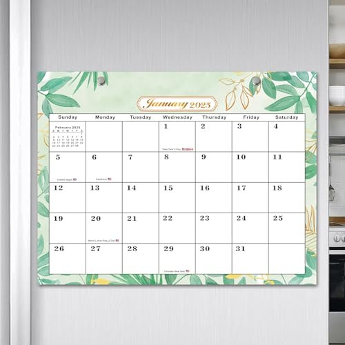 2025/26 Magnetic Calendar for Fridge, 18 Month From July 2025 To December 2026, Tear off Family Organiser Refrigerator Magnetic Calendar UK Planner (8 x 10 inch)