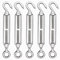 TooTaci M6 Stainless Steel Turnbuckle Hook & Eye, Heavy Duty Wire Tensioner, 5-Pack for Cable, Garden, Fence, and Hanging Wires