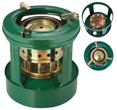 Hperu Poêle de kérosène 1l capacité Portable à portée de Main 8 mèches de Camping poêle extérieur Pique-Nique en Fer Petit Chauffage de kérosène pour Cuisiner Petit Chauffage de kérosène