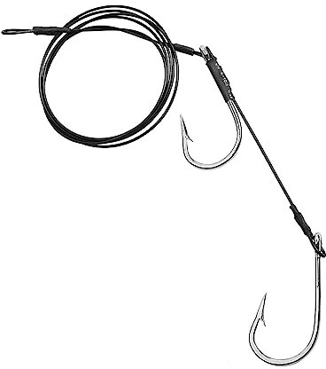 Angelzubehör Edelstahl-Angelhaken, 400 lb, Stahldrahtvorfach, Alligatorhaken, Salzwasser-Thunfisch-Jig, Big Game Fishing Rigs Kit Angelhaken(12-0)