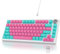 SbocKeeb Mechanische Tastatur Kabellos 75% mit Knopf, TKL Gaming Tastatur 75 Prozent Amerikanische QWERTY RGB Bluetooth/2.4G/USB PBT Tastenkappen, Hot-Swap für Mac/Win(V400pro-Miami)