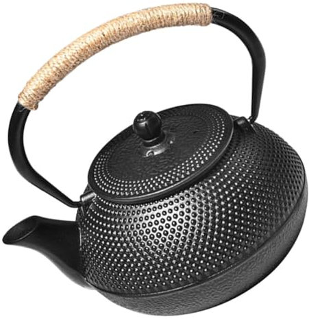 GRADENEVE Robuste Aus Gusseisen 900 Ml Teekessel Aus Eisen Vintage-Stil Metallgriff Haushalts-teegeschirr