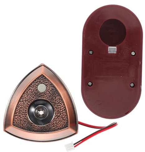 HOMOCONO Doorbell Cat Eye Security Viewer for Home Office Hotel Metal Peephole Privacy Viewer Doorbell Function for Inside The Door