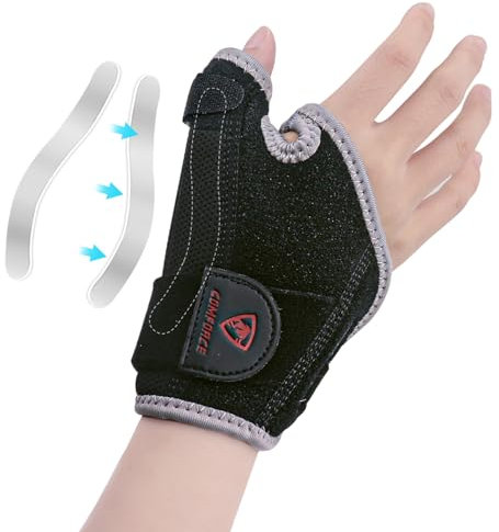 COMFORCE Daumenbandage und Handgelenkstütze für Rechts, Breathable & Soft Thumb Splint, ganztägig tragbar bei Arthrose, Tendovaginitis und Schnappfinger, Universalgröße für Frauen und Männer.