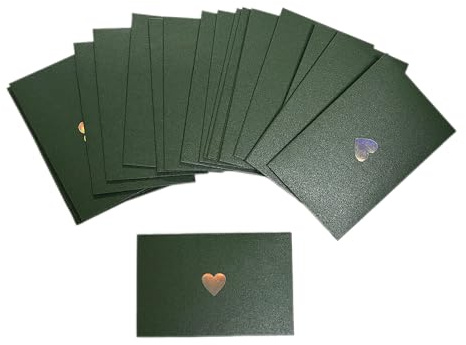 CZAKOMIX 40PCS Mini Briefumschläge Klein, Perlglanzpapier Umschlag, Geschenkkarte Umschlag, für Diy Hochzeit Weihnachten Valentinstag Geburtstagsfeier(Perlmuttartiges Dunkelgrün)