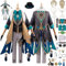 bbganlian Honkai Star Rail Aventurin Cosplay Kostüm Outfit Spiel Charakter Uniform Komplettes Set Halloween Party Karneval Dress Up Anzug mit Hut Perücke Ohrringe Uhr für Männer (XL)