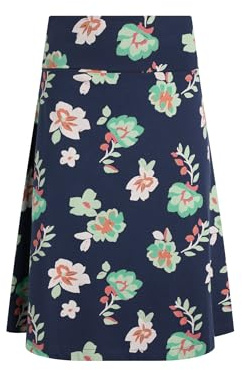 Weird Fish Malmo Printed Jersey Skirt Night Blue Size 12