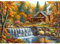 QENSPE Chalet Diamond Painting, Waldlandschaft Diamond Art Set Erwachsene, Kristall Diamant Kunst mit Werkzeugen DIY Handwerk für Haus Zimmer Wand Dekor 30x40cm