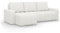 Mebligo - Ecksofa mit Schlaffunktion und Bettkasten 237 cm Breit Abrielle, Couch Wohnzimmer Links oder Rechts Schlafsofa mit Bonellfederkern, Boucle Sofa Cremefarben (Abriamo 04)