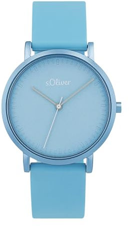 s.Oliver Armbanduhr Damen Quarzuhr Analog, mit Silikon Armband, Rosa, 3 bar Wasserdicht, Kommt in Uhren Geschenk Box, 2039505