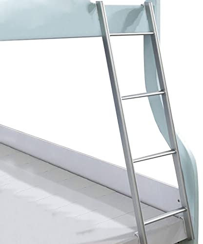 GAOXIONG Scaletta a 4/5 gradini per Letto a Castello in Camper, scaletta in Metallo con 4 Ganci Regolabili, scaletta Argentata per Letto Singolo per Camper (Dimensioni: 1,16 m/3,8 Piedi)