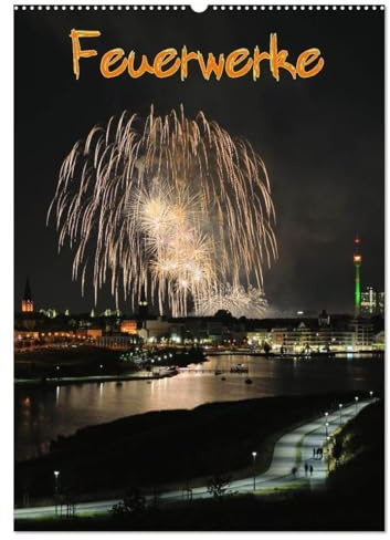 Feuerwerke Terminplaner (Wandkalender 2026 DIN A2 hoch), CALVENDO Monatskalender: Feuerwerke - Phantastische Höhenfeuerwerke mit spektakulären Feuerwerksmotiven (CALVENDO Kunst)