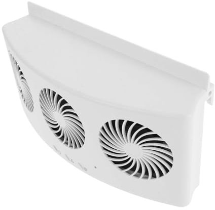 Garneck Ventilador de coche aire acondicionado para coche enchufable ventilador de auto fresco ventilación de aire frío automático ventilador solar para ventana de coche AbS blanco