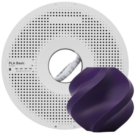 Bambu Lab 3D-Drucker-Filament, PLA Basic 1,75 mm, präziser Durchmesser +/- 0,03 mm, RFID-Schnelldruck, PLA-Druckmaterial, 3D-Druckmaterial, Filament Mit Spulen, 1000 Gramm, Indigoviolett