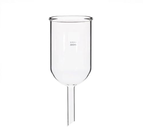 Glass Beaker Conical Flask Set, 1Pcs Clear 50ml to 1000ml Glass Cylindrical Funnel(1000ml)