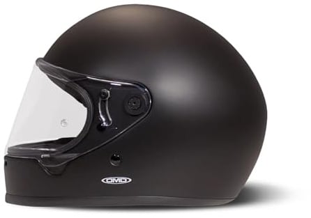 DMD Rivale Vintage Motorradhelm Schwarz Matt, L