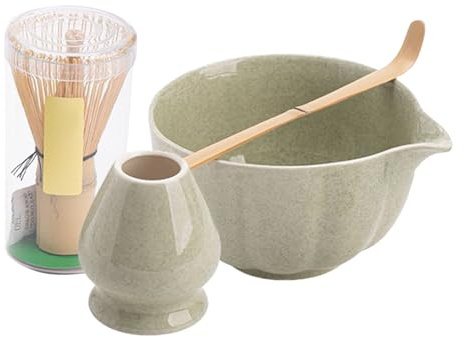 Juego de, kit completo de herramientas con boquilla de tazón, cuchara batidora y soporte, ceremonia de té japonés para preparar café en casa, preparación de cocina y viajes, boquilla