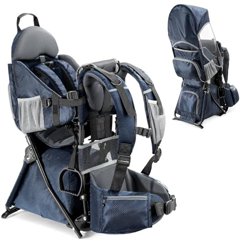 besrey Zaino Porta Bambino Trekking Montagna (Blu scuro)