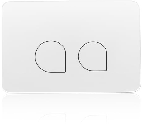 Placa de pulsador para inodoro, doble descarga, con juego de palanca y marco de montaje, compatible con Geberit Sigma 01, 20, 30, 50, Up320 (blanco)