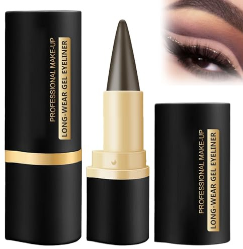 Soft Eyeliner Waterproof, 2025 Neu Matte Schnell Trocknender Eyeliner, Wischfester Schwarzer Eye liner Stift Gel Wasserfester Lidschatten für Ein Alltägliches Lang Anhaltendes Augen Makeup (Braun)