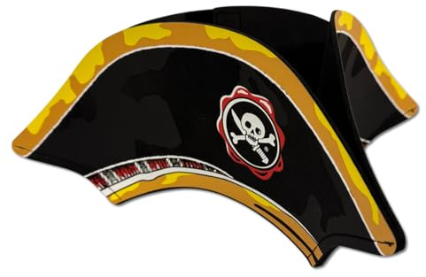 Piratenhut für Kinder - verstellbar mit Klettverschluss, ab 3 Jahren | Piratenkostüm-Zubehör aus Schaumstoff | Verstellbarer Hut für Rollenspiel, Schatzsuche, Verkleidung & Piratenabenteuer