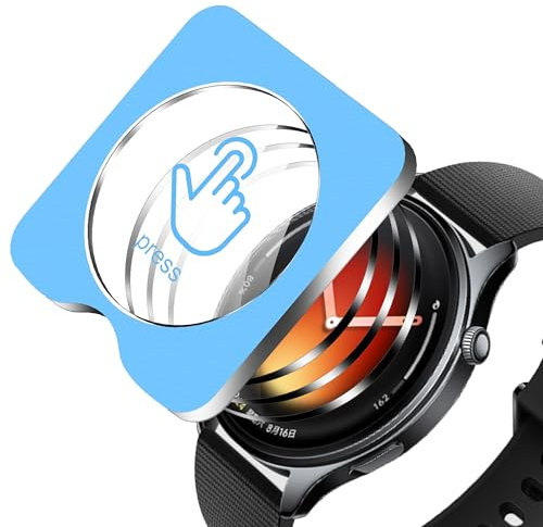 CAUHENYEE Protector de Pantalla para Xiaomi Watch 5 Cristal Templado, 3 Unidades Vidrio Templado 9H con Guía de Posicionamiento – Antiarañazos, Antihuellas, Resistente a Impactos