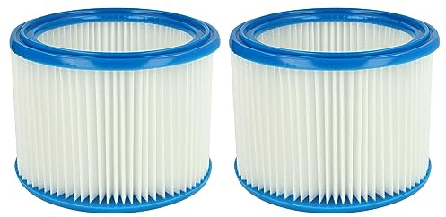 vhbw 2x Faltenfilter kompatibel mit Bosch GAS 20 Staubsauger - Patronenfilter Blau Weiß