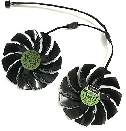 iHaospace 2 Pcs/lot T129215SU Graphics Card Fan for GIGABYTE GTX 1050Ti 1060 1070 RX 470 480 570 580 R9 380X Cooler