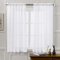 MYSTIC-HOME Durchsichtige Vorhänge, weiß, 150 cm Länge, Voile-Vorhänge für Wohnzimmer, Schlafzimmer, Fensterbehandlungen, halbknisternde Vorhänge für Hof, Terrasse, Villa, Salon, 2er-Set, 132 x 160 cm