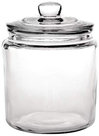 Chiner - Tarro Biscotti de Cristal 3,8 L | Almacenaje de Galletas y Dulces | Apto para Lavavajillas | Gran Capacidad con Tapa 175mm, Color Claro, Material Cristal