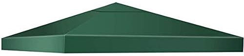 COSTWAY Techo de Reemplazo 3x3M, Toldos para Cenadores con Velcro, Cubierta de Repuesto para Gazebos de Poliéster de 160g, Protección Solar 50+ para Jardin, Sin Gazebo