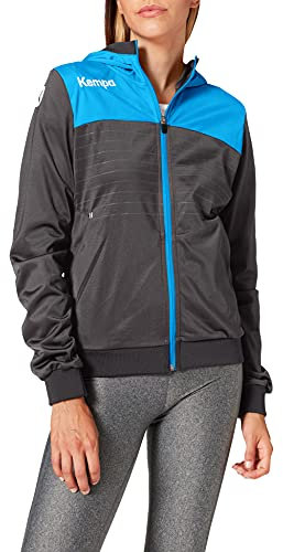 Kempa Damen Emotion 2.0 Kapuzenjacke Women Jacke, Anthra/kempablau, S