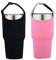 HomDSim 2 Pack Tumbler Carrier Holder, Neoprene Tumbler Sleeve, Water Bottle Carrier Pouch Fit for YETI Rambler Ozark Trail Rtic and More