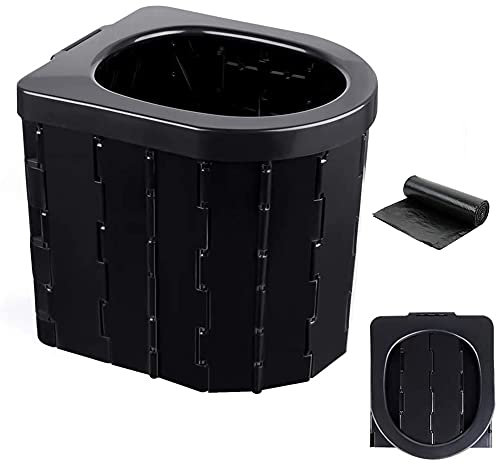 Kabxhueo Inodoro Camping Portatil Plegable, Camping Inodoro, WC Camping Plegable Portatil Camping Plegable, Inodoro De Coche Inodoro De Viaje para Acampar Senderismo Viajes Largos Viajes, Lavable