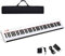 COSTWAY Piano Numérique 88 Touches, Clavier Électronique Portable avec Touches Lestées, Fonction Bluetooth, Interface MIDI, Haut-Parleurs et Pédale de Sustain, pour Enfants et Adultes (Blanc)