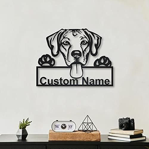 Art personnalisé de signe en en bois de chien de Rhodesian Ridgeback | Panneau en en bois Rhodesian Ridgeback personnalisé | Animal drôle | Cadeau de fête des pères | Cadeau pour animaux de compagnie