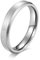HIJONES Herren Damen Edelstahl Matt Gebürsteter Ring Klassisch Schlicht Schlicht Ehering Comfort Fit 4mm Silber Größe 57