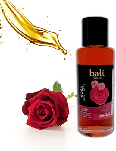 Bali fragancias Esencia al Aceite de Rosa para Humidificador. Ambientador Dulce y Floral en Esencia para Difusor. Aceite Natural para Quemador de Aromaterapia. 50 ml