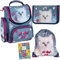Goldkids Schulranzen Katze Cat Motiv ergonomischer Ranzen Federmappe Turnbeutel Aufgabenheft für die Grundschule 4er Set. Geeignet ab der ersten Klasse der Grundschule.