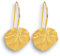 MadamLili - Blatt Gold Ohrringe - 925 Sterling Gold Vergoldet - Blätter Ohrhänger - Handgefertigt - Naturschmuck - Exklusive Schmuckbox