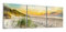 DEQORI Glasbilder Acrylglas | Motiv Baltischer Dünenstrand | horizontal 3-teilig 150x50 cm | große XXL Deko | Wandbilder für Wohnzimmer, Schlafzimmer, Flur & Küche | moderne Wanddeko